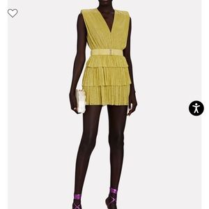 Sabina Musayev skylar tiered metallic mini